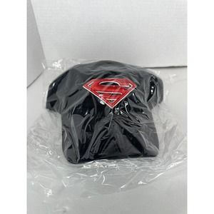 Man Of Steel Superman Vintage Warner Bros Strapback Hat Cap Blue VTG Movie Promo